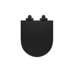 Assento Deca de Poliéster Slow Close Monocromático Ébano Fosco AP.237.BL.94