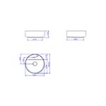 Cuba de Apoio Deca Redonda Com Mesa 40cm Slim Sálvia - L.12040.M.49