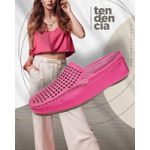 mocassim drive couro pink