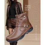 bota em couro whisky forrada em pelo