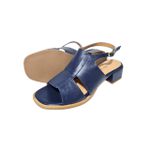 sandália couro marinho