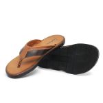 Sandália Chinelo Masculina Tabaco Conforto em Couro Básica