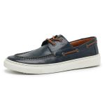 Sapato Social Masculino Confortável Macio Elegante Marinho Couro Legitimo