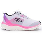 Tênis Esporte Corrida Leve Feminino Cinza Com Rosa Gym Academia Macio 