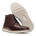 Bota Masculina Oxford Cano Alto Couro Botina Café