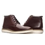 Bota Masculina Oxford Cano Alto Couro Botina Café