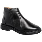 Bota 18029 Couro Preto Zíper 