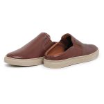 Tênis Masculino Mule Calça Fácil Couro Legitimo Mule Marrom Canela