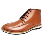 Sapato Masculino Oxford Esporte Fino Bota Couro Legitimo Castanho