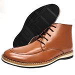 Sapato Masculino Oxford Esporte Fino Bota Couro Legitimo Castanho