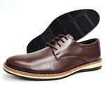 Sapato Social Masculino Confortável Macio Elegante Durável Oxford Esport Fino Couro Café