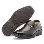 Sapato Masculino Confort Gel em Couro Preto
