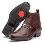 Bota Masculina Country Texana em Couro - Marrom
