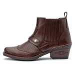 Bota Masculina Country Texana em Couro - Marrom