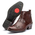 Bota Masculina Country Texana em Couro - Marrom