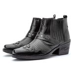 Botina Masculina Country em Couro Preto