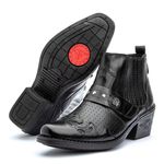 Botina Masculina Country em Couro Preto