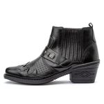 Botina Masculina Country em Couro Preto
