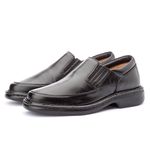 Sapato Masculino Confort Gel em Couro Preto