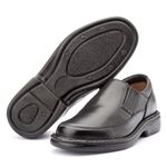 Sapato Masculino Confort Gel em Couro Preto