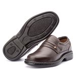 Sapato Masculino Confort Gel em Couro Marrom