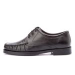 Sapato Mocassim Masculino Preto em Couro com Cadarço 