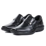 Sapato Masculino Confort Gel em Couro Preto
