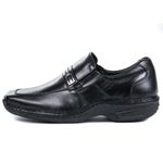 Sapato Masculino Confort Gel em Couro Preto