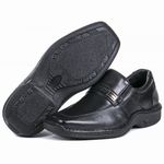 Sapato Masculino Confort Gel em Couro Preto
