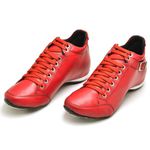 Bota Comfort em Couro com Fivela Vermelho