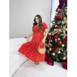 Vestido Michele Vermelho Estampado