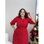 Chemise Edna Vermelho Poá