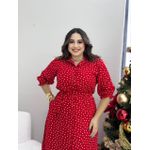 Chemise Edna Vermelho Poá