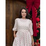 Vestido Bia Branco Coraçoes Vermelho