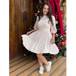 Vestido Bia Branco Coraçoes Vermelho