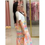 Vestido Samanta laranja Estampado