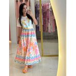 Vestido Samanta laranja Estampado