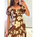  Vestido Michele Marrom Estampado