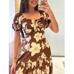  Vestido Michele Marrom Estampado