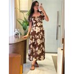  Vestido Michele Marrom Estampado