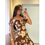  Vestido Michele Marrom Estampado