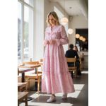  Vestido Helena Rosa Plus