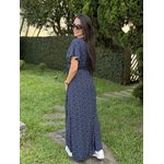 Vestido Nadia Azul Marinho Poá