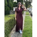 Vestido Nadia Vinho Poá