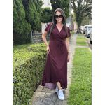 Vestido Nadia Vinho Poá