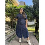 Chemise Edna Azul Marinho Poá