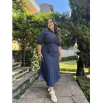 Chemise Edna Azul Marinho Poá