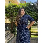 Chemise Edna Azul Marinho Poá