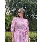Vestido Malu Rosa Listrado 