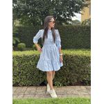 Vestido Malu Azul Listrado